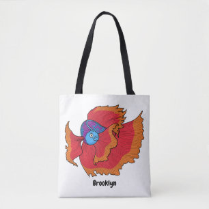 Bolsa Tote Cute Siamese fighting fish betta cartoon