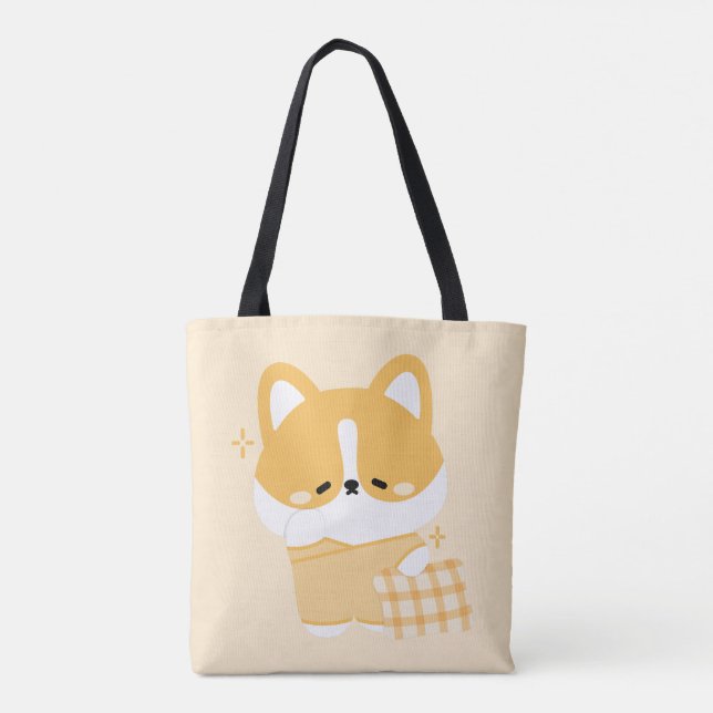 Bolsa Tote Cute Sleepy Corg (Verso)