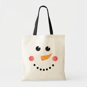 Bolsa Tote Cute Snowman Face