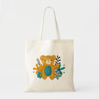 Bolsa Tote Cute Teddy Bear Tote Bag – Kawaii Design