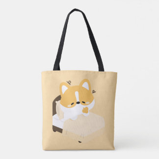 Bolsa Tote Cute Tired Corgi