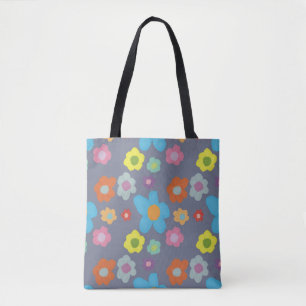 Bolsa Tote Cute Vibração Floral Retro