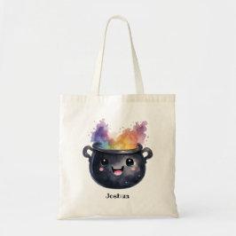 Bolsa Tote Cute Whimsical Witch Cauldron Personalizado