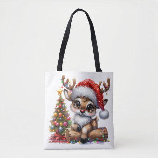 Bolsa Tote Cute Xmas Reindeer