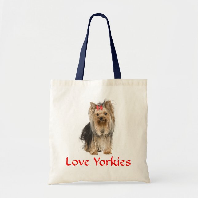 Bolsa Tote Cute Yorkie Mãe Cachorro Puppy Gift Yorkshire Terr (Frente)