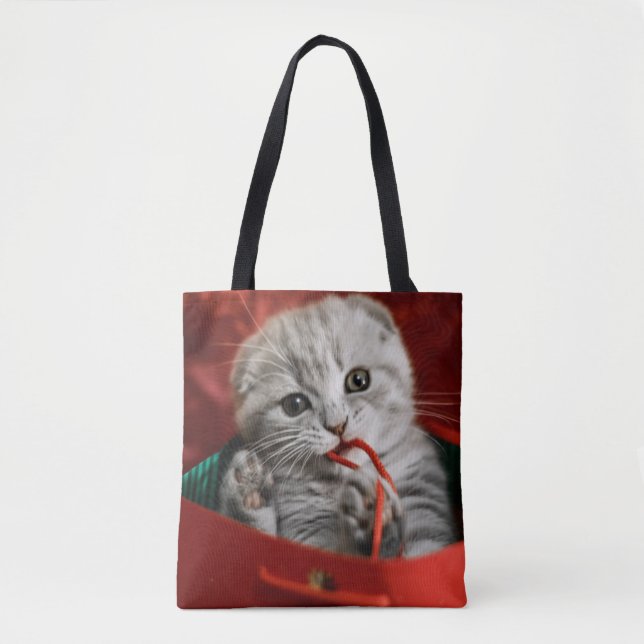 Bolsa Tote Cutest Baby Animals | Scottish Fold Kitten (Frente)