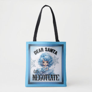 Bolsa Tote Cutie Blue Dear Papais noeis Natal