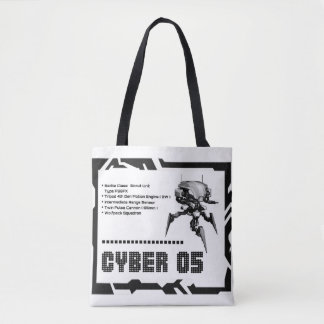 Bolsa Tote Cyber 05 Mech Robot Design