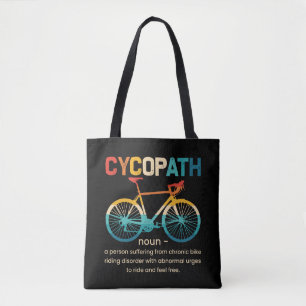 Bolsa Tote Cycopath Funny Cycling para Ciclistas e Bikers