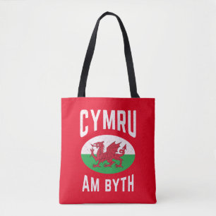 Bolsa Tote Cymru Am Byth Wales Flag Proud Welsh Vintage Rugby