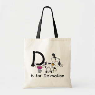 Bolsa Tote D é para T-shirts e presentes Dalmation