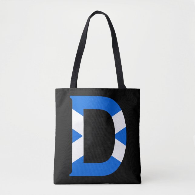Bolsa Tote D Monograma sobrado na Scottish Flag stcnt (Frente)
