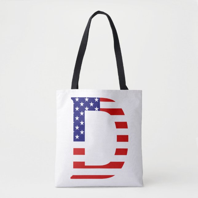 Bolsa Tote D Monograma sobreposto ao certificado de bandeira  (Frente)
