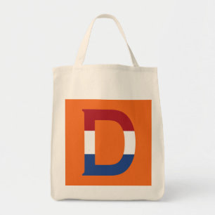 Bolsa Tote D Monograma sobreposto na bandeira NLD em gtcnt