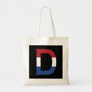 Bolsa Tote D Monograma sobreposto na bandeira NLD no bk btcn