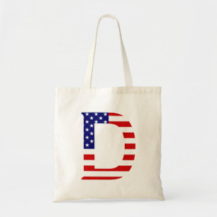 Bolsa Tote D Monograma sobreposto no Btcnt Flag EUA