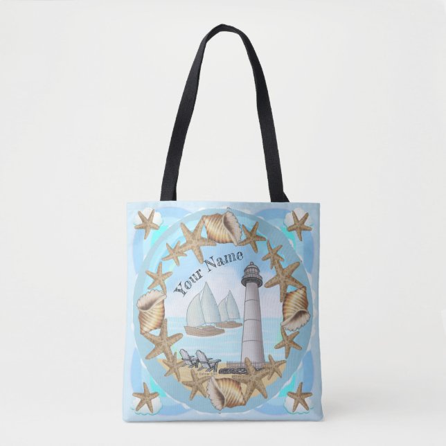 Bolsa tote da Biloxi Lighthouse (Frente)