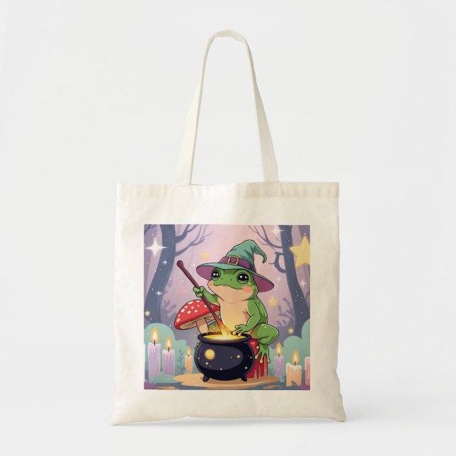 Bolsa Tote da Bruxa Sapo – Frasco de Poção Kawaii  (Frente)