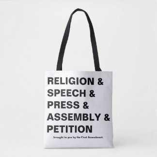Bolsa Tote da Primeira Emenda em Branco