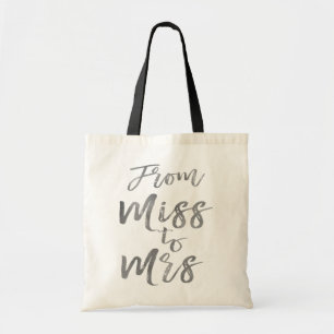 Bolsa Tote Da Senhorita ao Partido Chá de panela Silver Foil