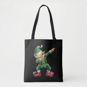 Bolsa Tote Dabbing Elf Costume Natal Squad Xmas