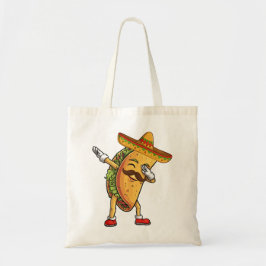 Bolsa Tote Dabbing Taco Sombrero Engraçado Comida mexicana Fi