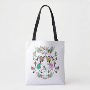 Bolsa Tote Dabbing Unicorn Family