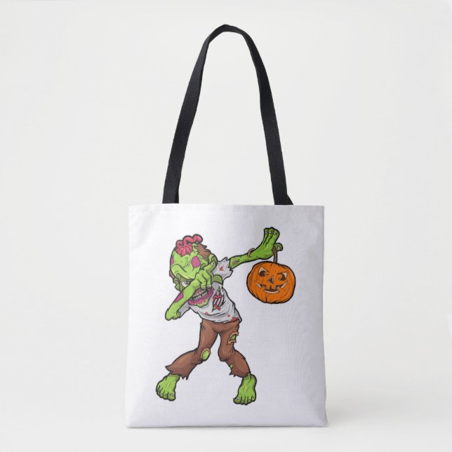 Bolsa Tote Dabbing Zombie Halloween Dab Funny Gift design (Frente)