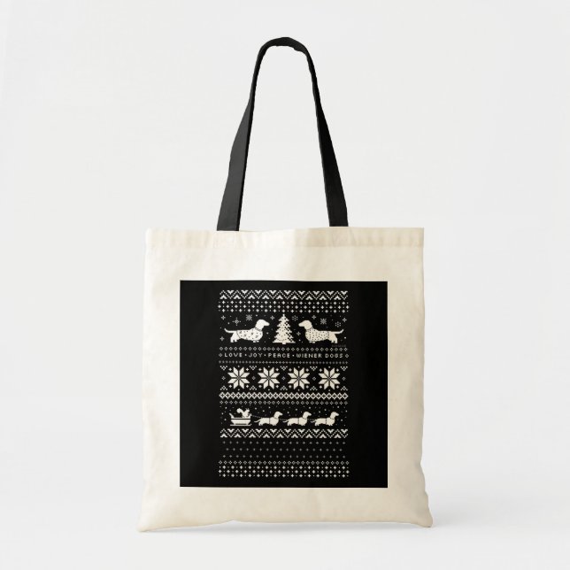 Bolsa Tote Dachshances Natal (Frente)