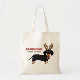 Bolsa Tote Dachshund Através De Cão-De-Boca-Neve