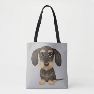 Bolsa Tote Dachshund| Cão de Cartoon Bonito Teckel