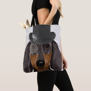 Bolsa Tote Dachshund, Chapéu Formal e Chapéu