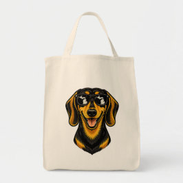 Bolsa Tote Dachshund de Michigan Usando Óculos de Sol