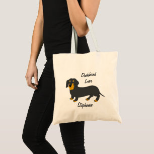 Bolsa Tote Dachshund Design Personalizado