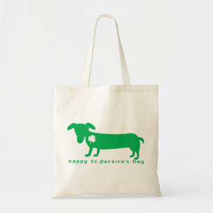 Bolsa Tote Dachshund do dia de St Patrick feliz