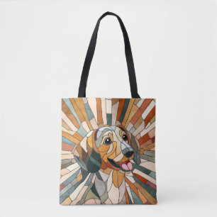 Bolsa Tote Dachshund dog - Doxie - mosaico colorido