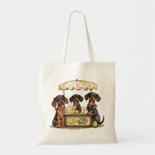 Bolsa Tote Dachshund Dogs Lemonade Stand