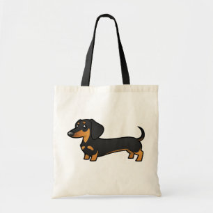 Bolsa Tote Dachshund dos desenhos animados (alise o casaco)