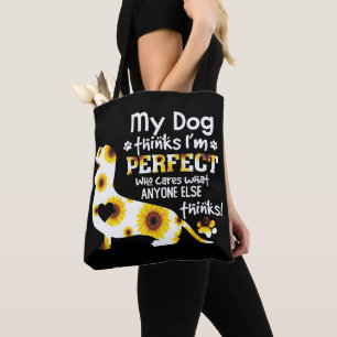Bolsa Tote Dachshund Meu Cachorro acha que sou muito engraçad
