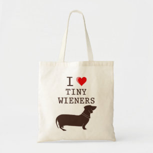 Bolsa Tote Dachshund minúsculo do Wiener do amor engraçado de