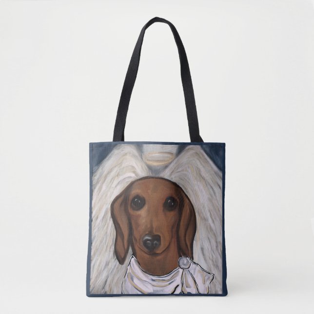 Bolsa Tote Dachshund Vermelho (Frente)