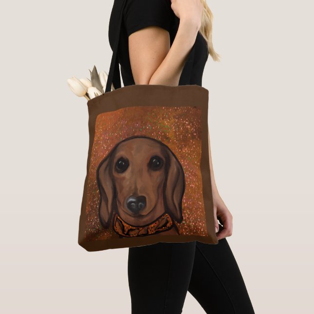 Bolsa Tote Dachshund Vermelho (Close Up)