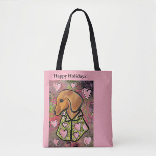 Bolsa Tote Dachshund Vermelho  
