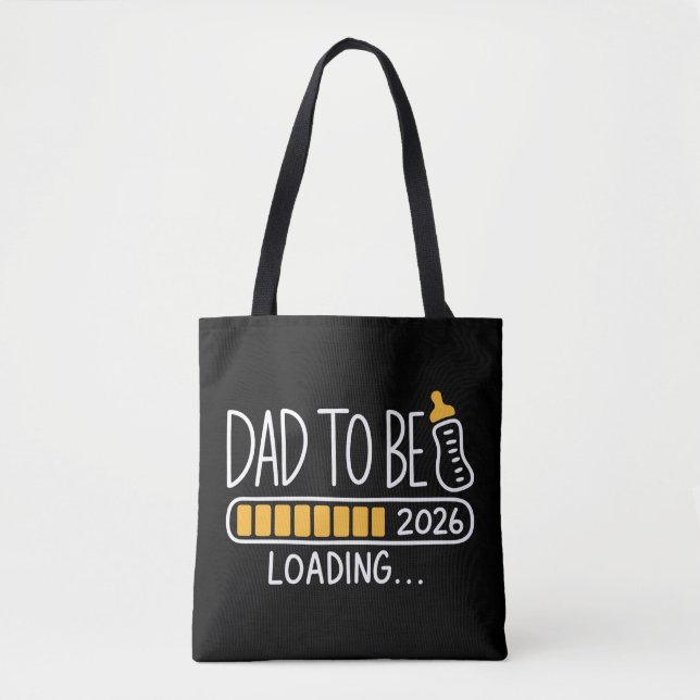 Bolsa Tote Dad To Be 2026 Promoted to Daddy New Father  (Frente)