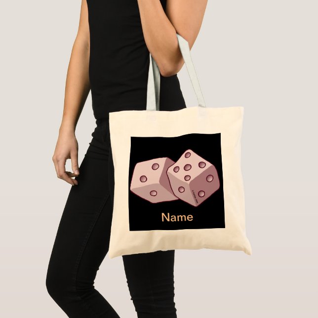 Bolsa Tote Dados Rosa (Frente (produto))