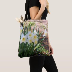 Bolsa Tote Daffodilos Brancos Por Pintura De Óleo De Brook