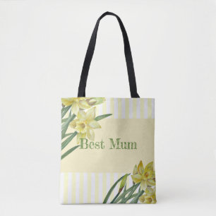 Bolsa Tote Daffodils De Aquarela Ilustração De Retrato De F