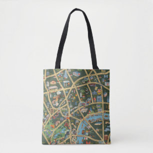 Bolsa Tote Daily Telegraph representa o mapa de Londres