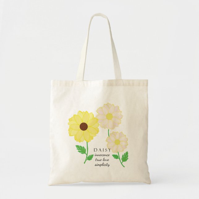 Bolsa Tote Daisy April Birth Month Flower Bag (Frente)