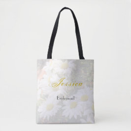 Bolsa Tote Daisy Background Yellow e Cinza Bridesmaid